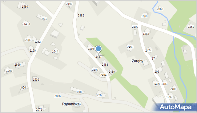 Zawoja, Zawoja, 2487, mapa Zawoja