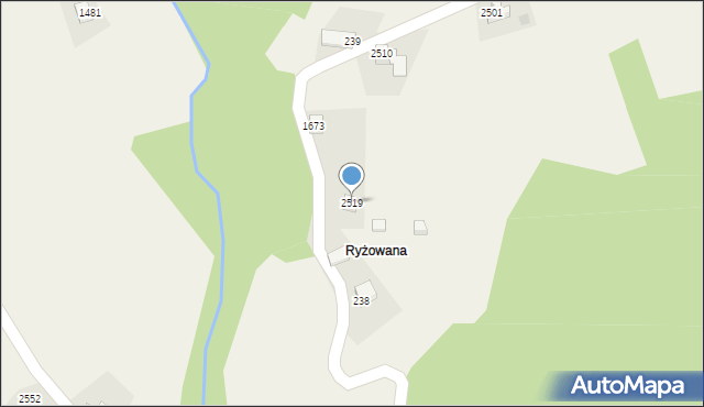 Zawoja, Zawoja, 2519, mapa Zawoja