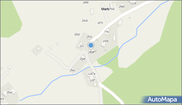 Zawoja, Zawoja, 2529, mapa Zawoja