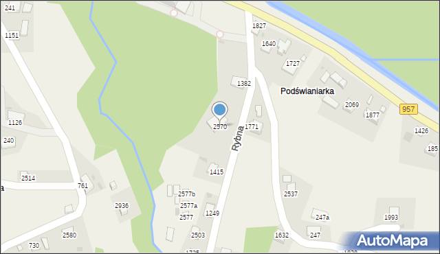 Zawoja, Zawoja, 2570, mapa Zawoja