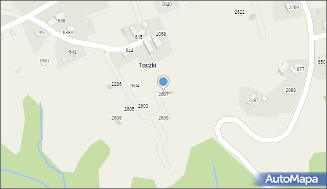 Zawoja, Zawoja, 2607, mapa Zawoja