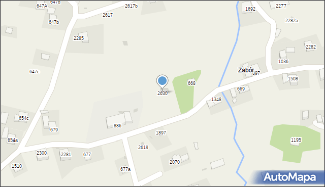 Zawoja, Zawoja, 2630, mapa Zawoja