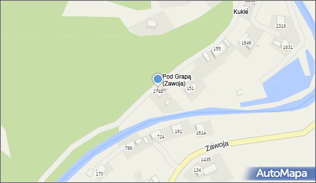 Zawoja, Zawoja, 2744, mapa Zawoja