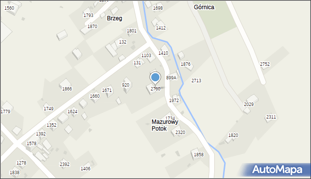 Zawoja, Zawoja, 2760, mapa Zawoja