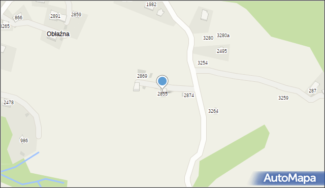 Zawoja, Zawoja, 2855, mapa Zawoja