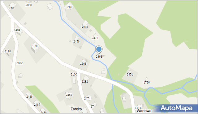 Zawoja, Zawoja, 2863, mapa Zawoja