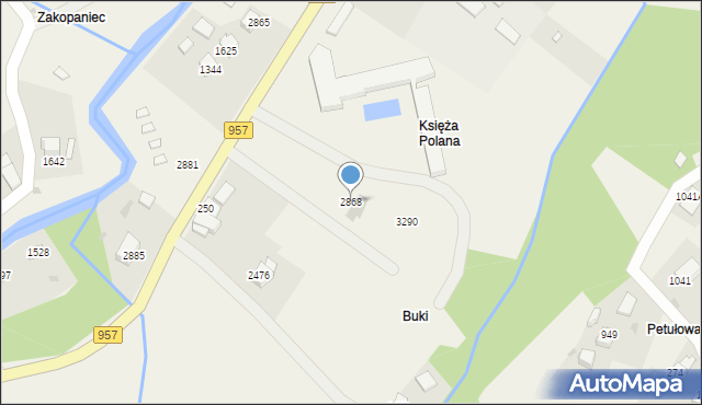 Zawoja, Zawoja, 2868, mapa Zawoja