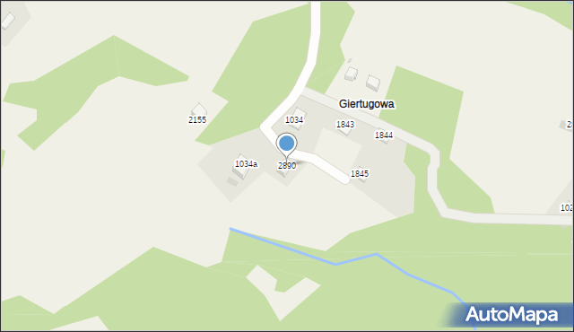Zawoja, Zawoja, 2890, mapa Zawoja