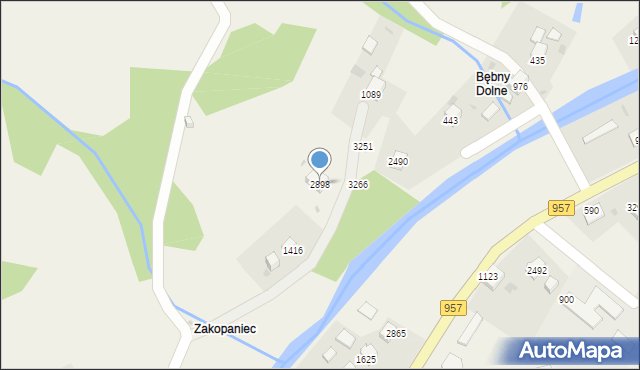 Zawoja, Zawoja, 2898, mapa Zawoja