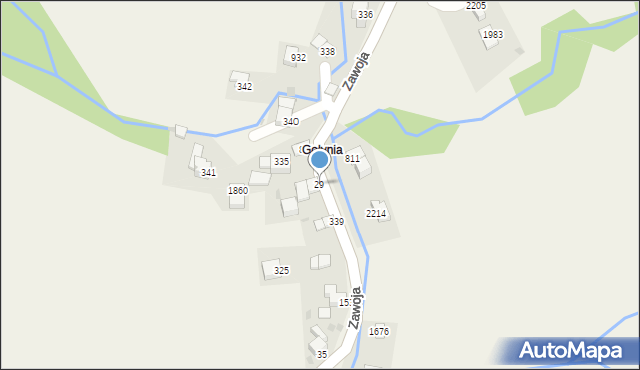 Zawoja, Zawoja, 29, mapa Zawoja