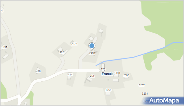 Zawoja, Zawoja, 2900, mapa Zawoja