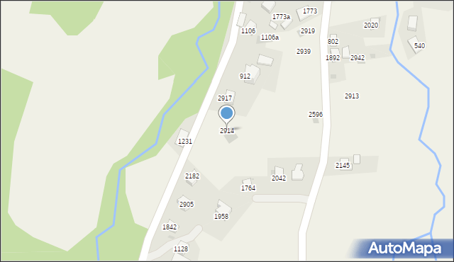 Zawoja, Zawoja, 2914, mapa Zawoja