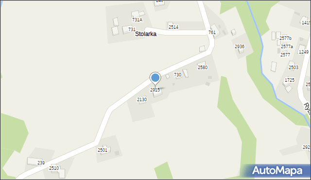 Zawoja, Zawoja, 2915, mapa Zawoja