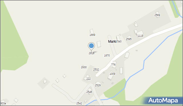 Zawoja, Zawoja, 2918, mapa Zawoja