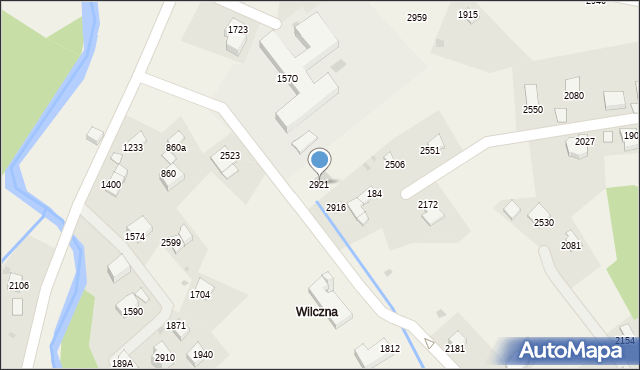 Zawoja, Zawoja, 2921, mapa Zawoja