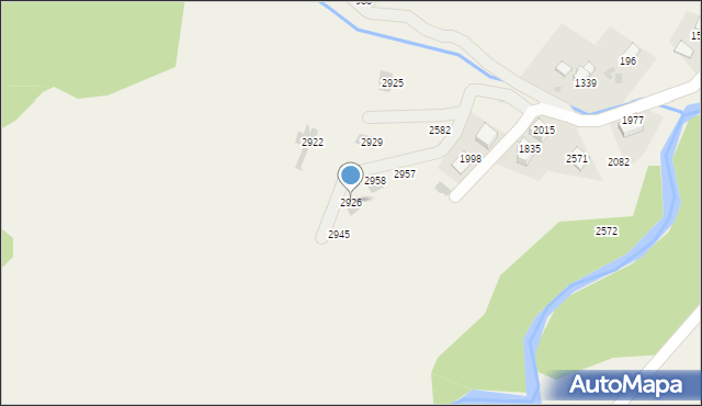 Zawoja, Zawoja, 2926, mapa Zawoja