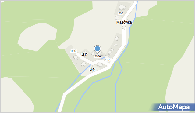 Zawoja, Zawoja, 306A, mapa Zawoja