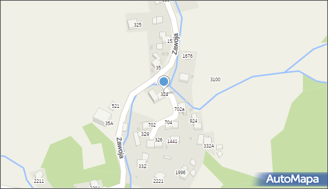 Zawoja, Zawoja, 324, mapa Zawoja