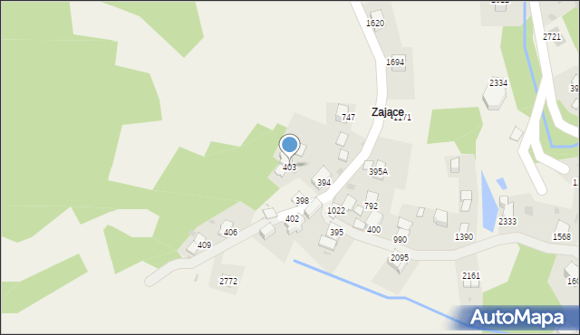 Zawoja, Zawoja, 403, mapa Zawoja