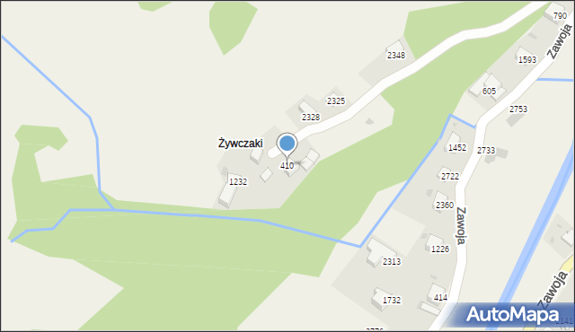 Zawoja, Zawoja, 410, mapa Zawoja