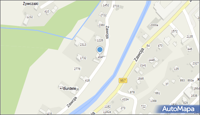 Zawoja, Zawoja, 414, mapa Zawoja