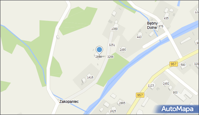 Zawoja, Zawoja, 436, mapa Zawoja