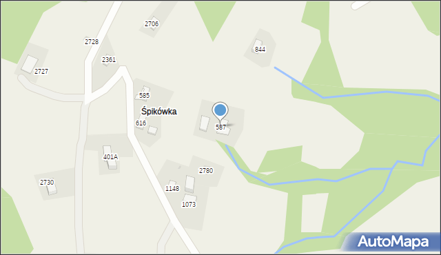 Zawoja, Zawoja, 587, mapa Zawoja
