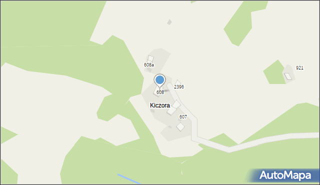 Zawoja, Zawoja, 608, mapa Zawoja