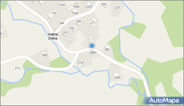 Zawoja, Zawoja, 629, mapa Zawoja