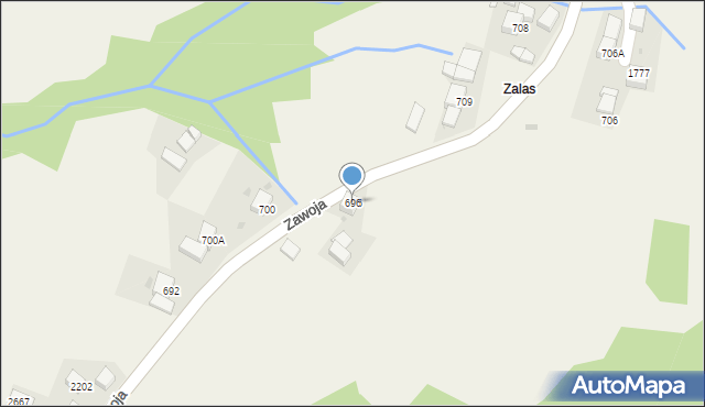 Zawoja, Zawoja, 696, mapa Zawoja