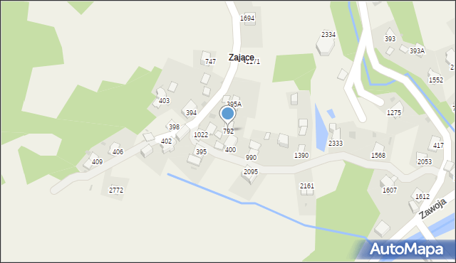 Zawoja, Zawoja, 792, mapa Zawoja