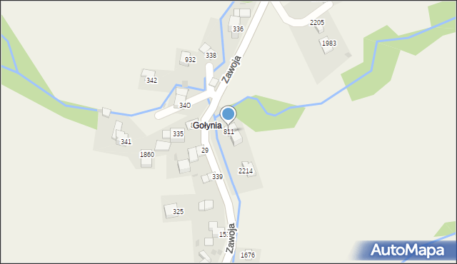 Zawoja, Zawoja, 811, mapa Zawoja