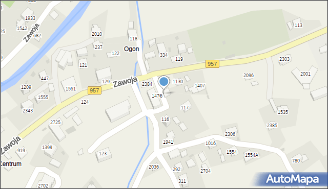 Zawoja, Zawoja, 863, mapa Zawoja