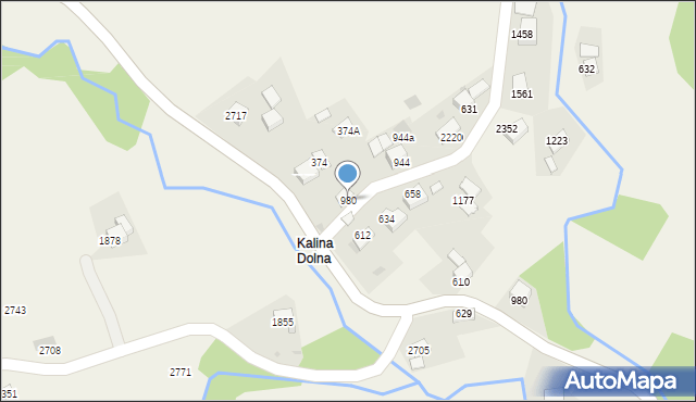 Zawoja, Zawoja, 980, mapa Zawoja
