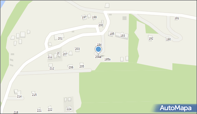 Zawóz, Zawóz, 204a, mapa Zawóz