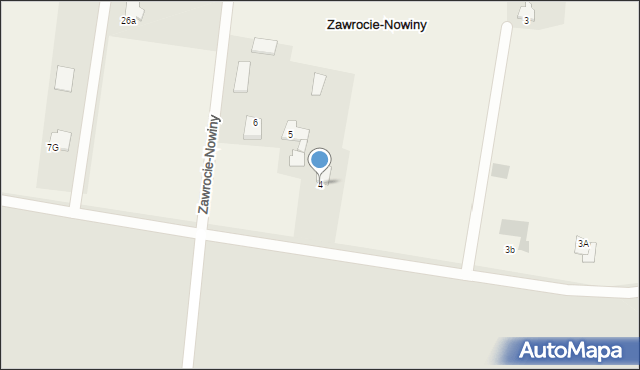 Zawrocie-Nowiny, Zawrocie-Nowiny, 4, mapa Zawrocie-Nowiny