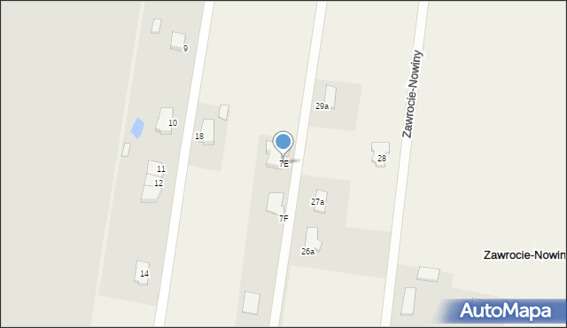 Zawrocie-Nowiny, Zawrocie-Nowiny, 7E, mapa Zawrocie-Nowiny