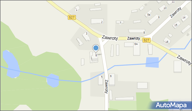 Zawroty, Zawroty, 4, mapa Zawroty