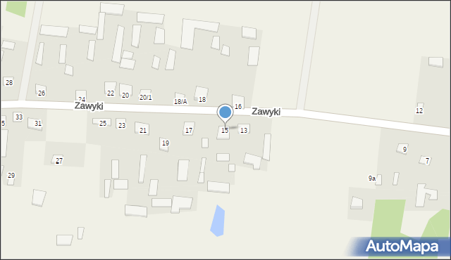 Zawyki, Zawyki, 15, mapa Zawyki