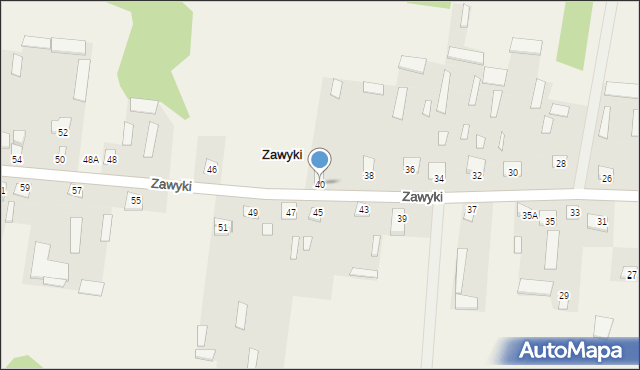 Zawyki, Zawyki, 40, mapa Zawyki