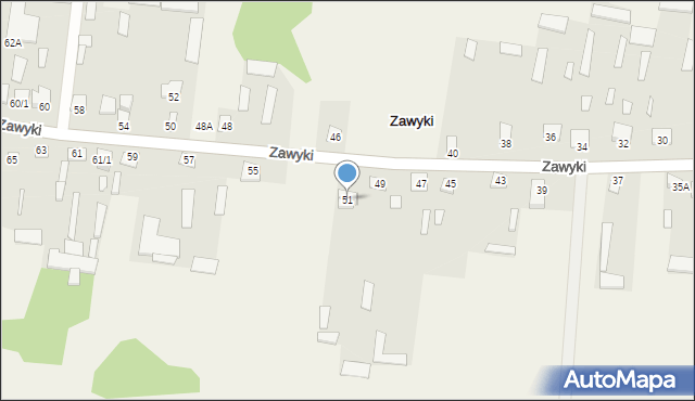 Zawyki, Zawyki, 51, mapa Zawyki