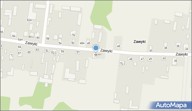 Zawyki, Zawyki, 55, mapa Zawyki