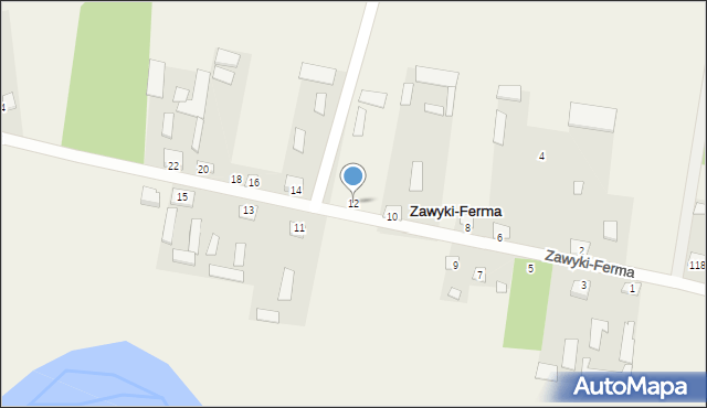 Zawyki-Ferma, Zawyki-Ferma, 12, mapa Zawyki-Ferma