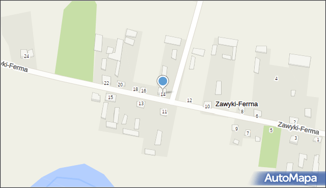 Zawyki-Ferma, Zawyki-Ferma, 14, mapa Zawyki-Ferma