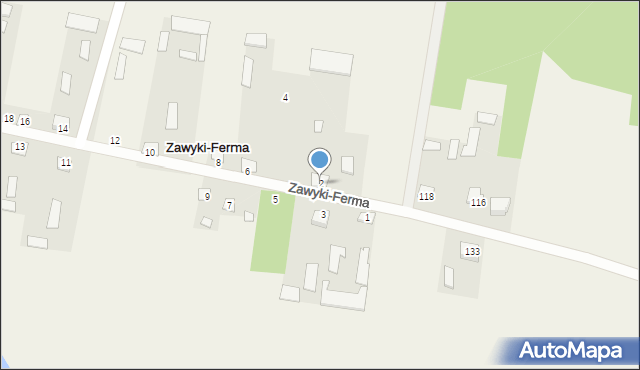 Zawyki-Ferma, Zawyki-Ferma, 2, mapa Zawyki-Ferma