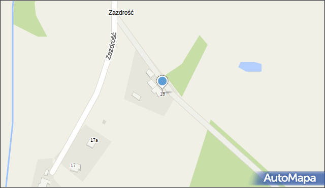 Zazdrość, Zazdrość, 18, mapa Zazdrość