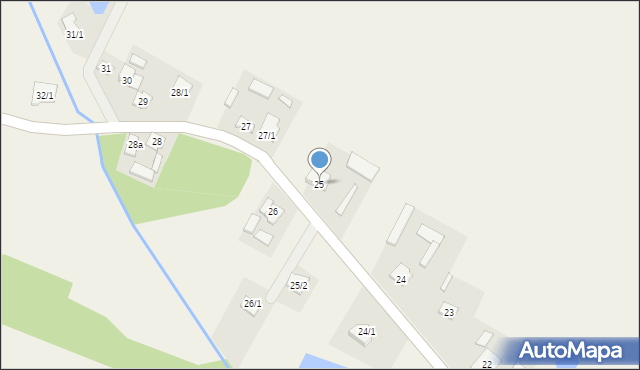 Zaździerz, Zaździerz, 25, mapa Zaździerz