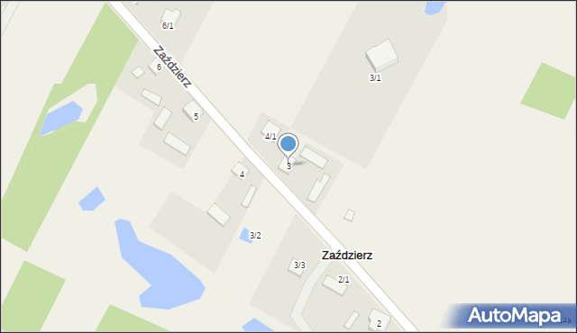 Zaździerz, Zaździerz, 3, mapa Zaździerz