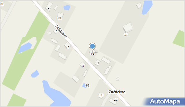 Zaździerz, Zaździerz, 4/1, mapa Zaździerz