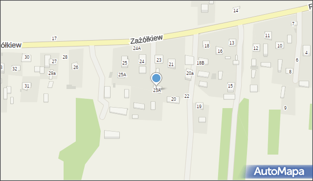 Zażółkiew, Zażółkiew, 23A, mapa Zażółkiew